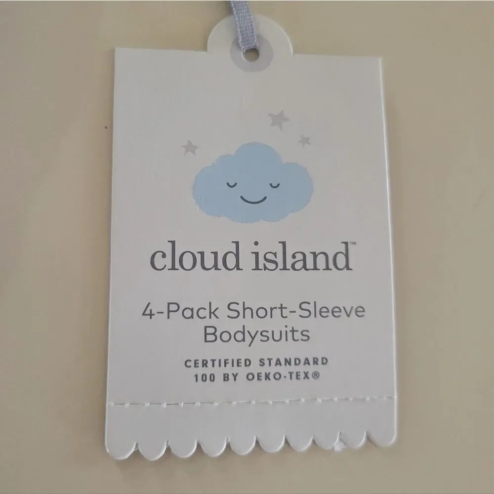 Cloud Island™ Blue Adventure Short Sleeve Bodysuit 4pk Newborn
